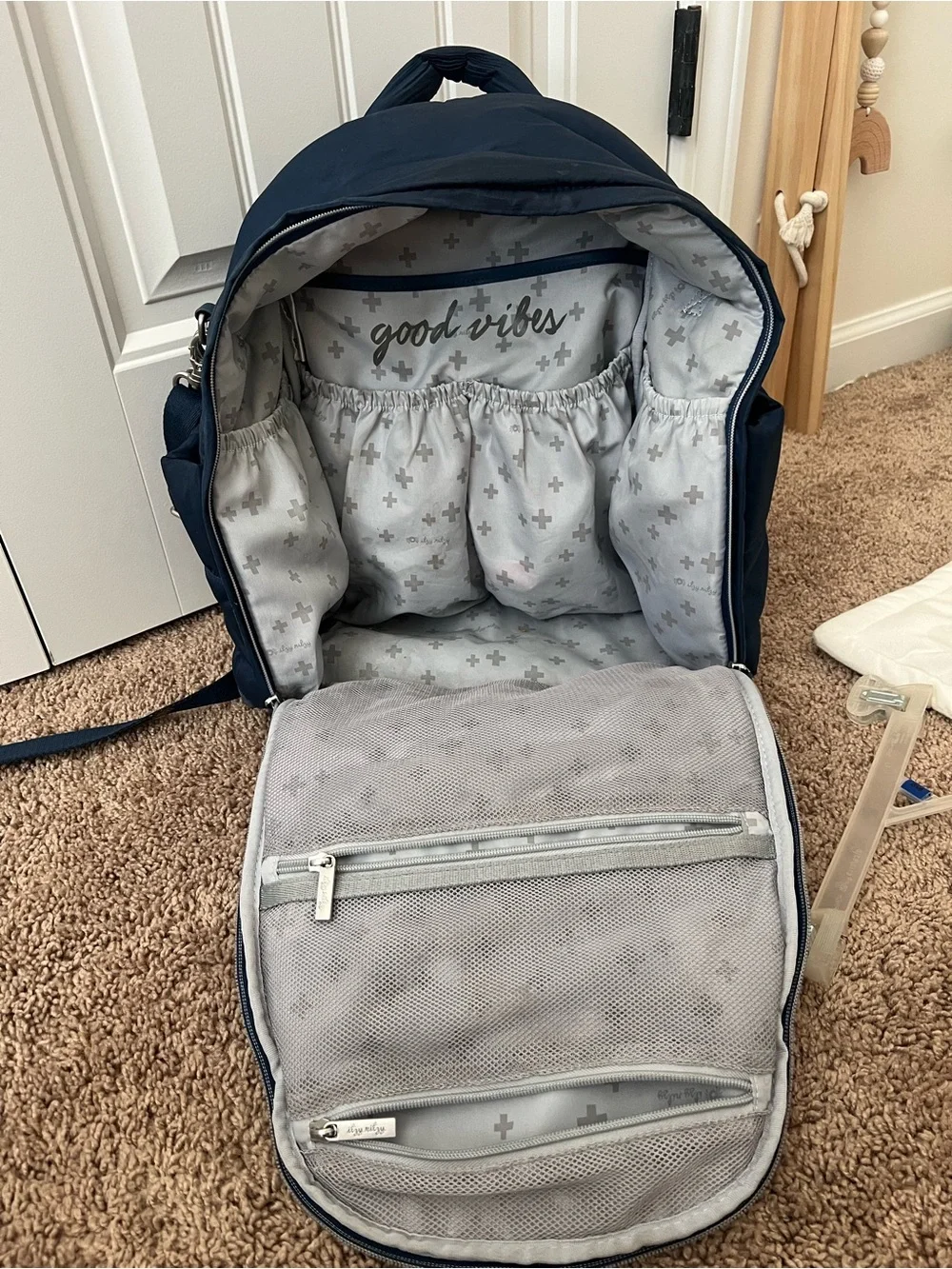 Itzy Ritzy Navy Puffer Diaper Backpack